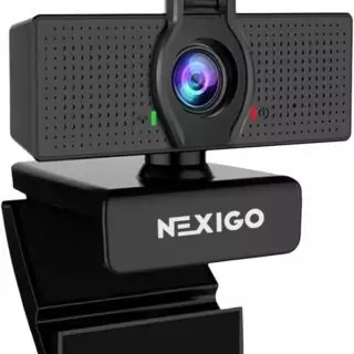 NexiGo N60 1080P HD Camera ideal for educators, features built-in microphone, adjustable field of view, privacy cover, and software control for online teaching.