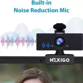 NexiGo N60 1080p HD Webcam: Ideal for Educators with Adjustable Field of View, Built-in Microphone, and Privacy Cover for Online Teaching Sessions