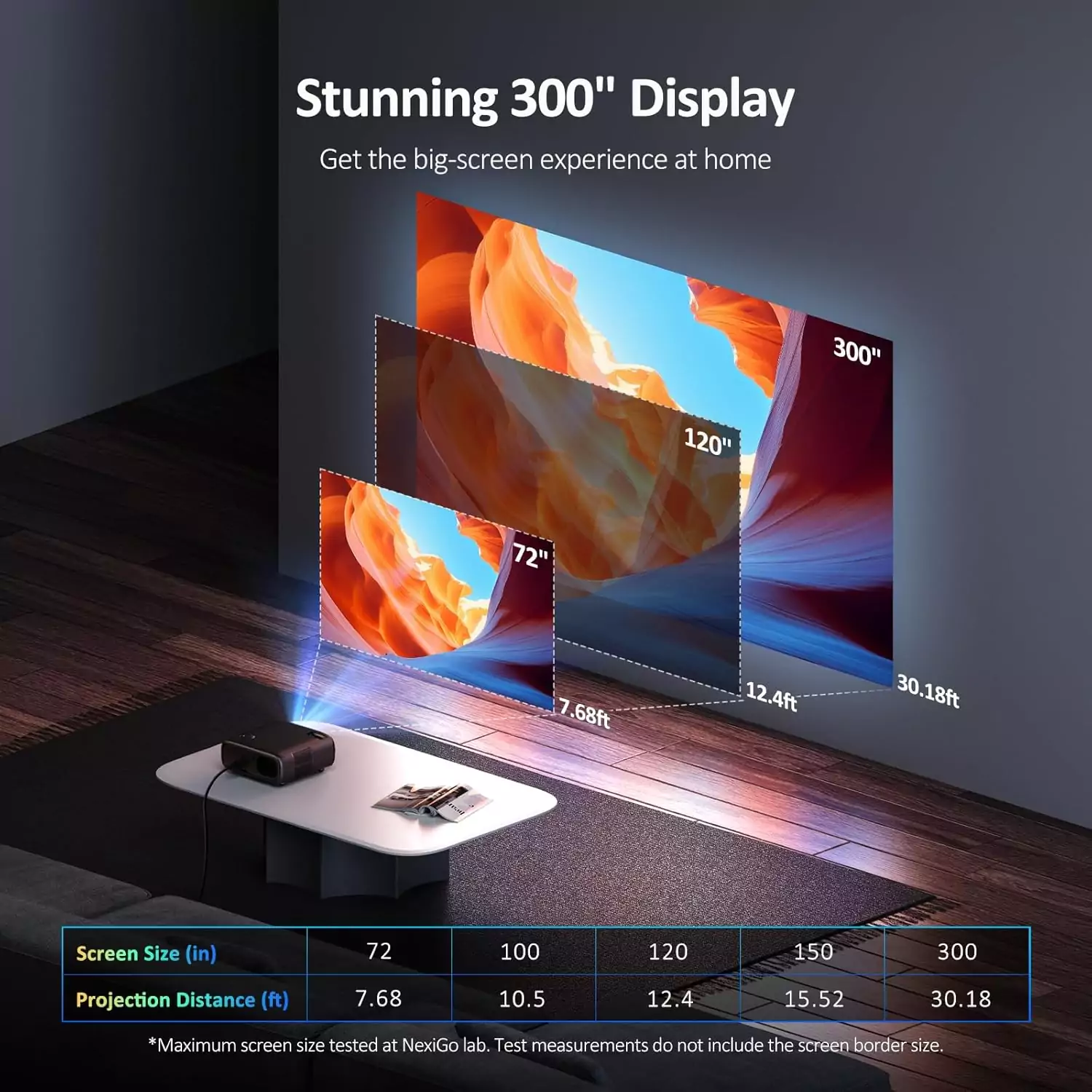 NexiGo PJ40 Projector: D65 Calibrated, Native 1080p & 4K Resolution, Easy Educational Setup, Ideal for Classrooms and Presentations.