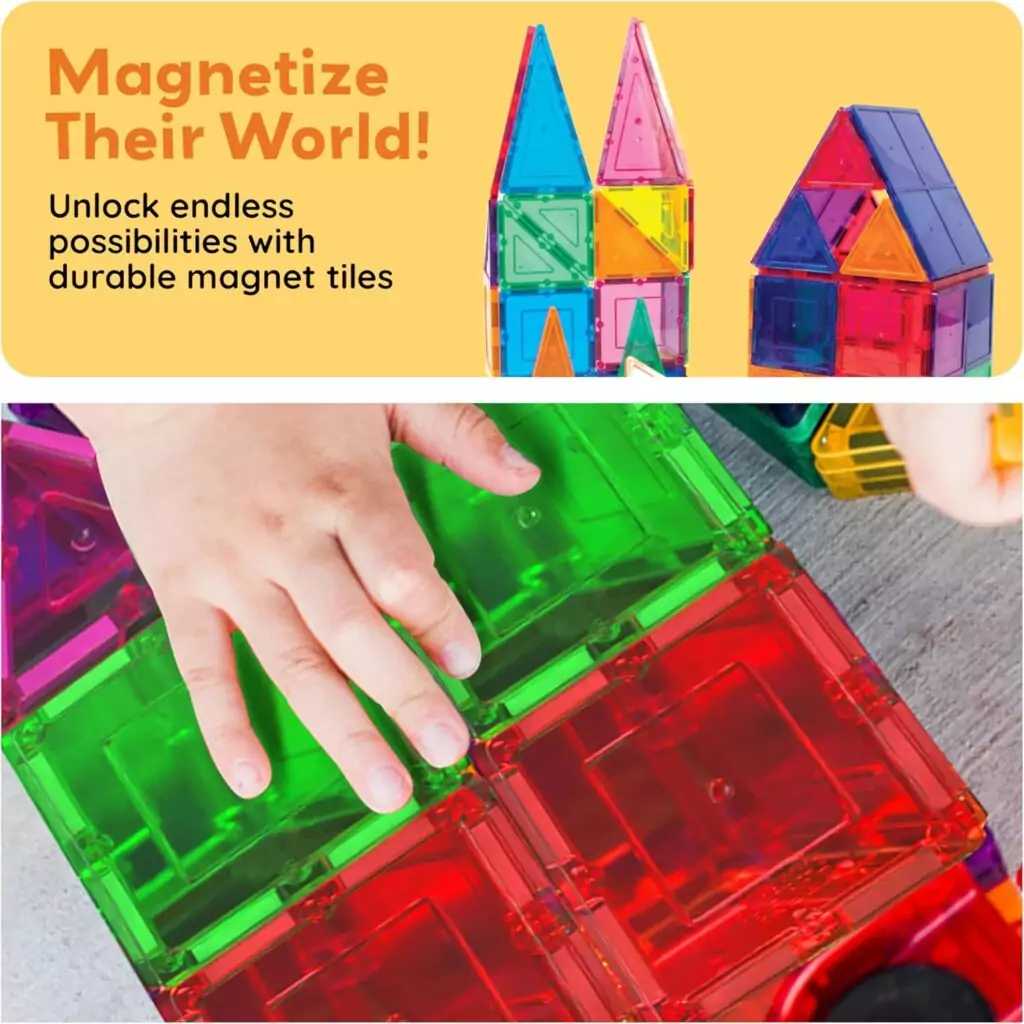 Enhance creativity with the PicassoTiles 100-piece magnetic building set, perfect for toddlers. Inspire learning through colorful STEM construction play.