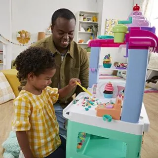 Colorful Play-Doh Sweet Snacks Food Truck Playset: Educational Toy for Children. Encourages Creativity and Imaginative Play with Pretend Food Fun.