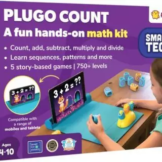 Interactive math toy for kids aged 4-8 by PlayShifu Plugo Count, offering fun and educational learning through engaging play and hands-on activities.