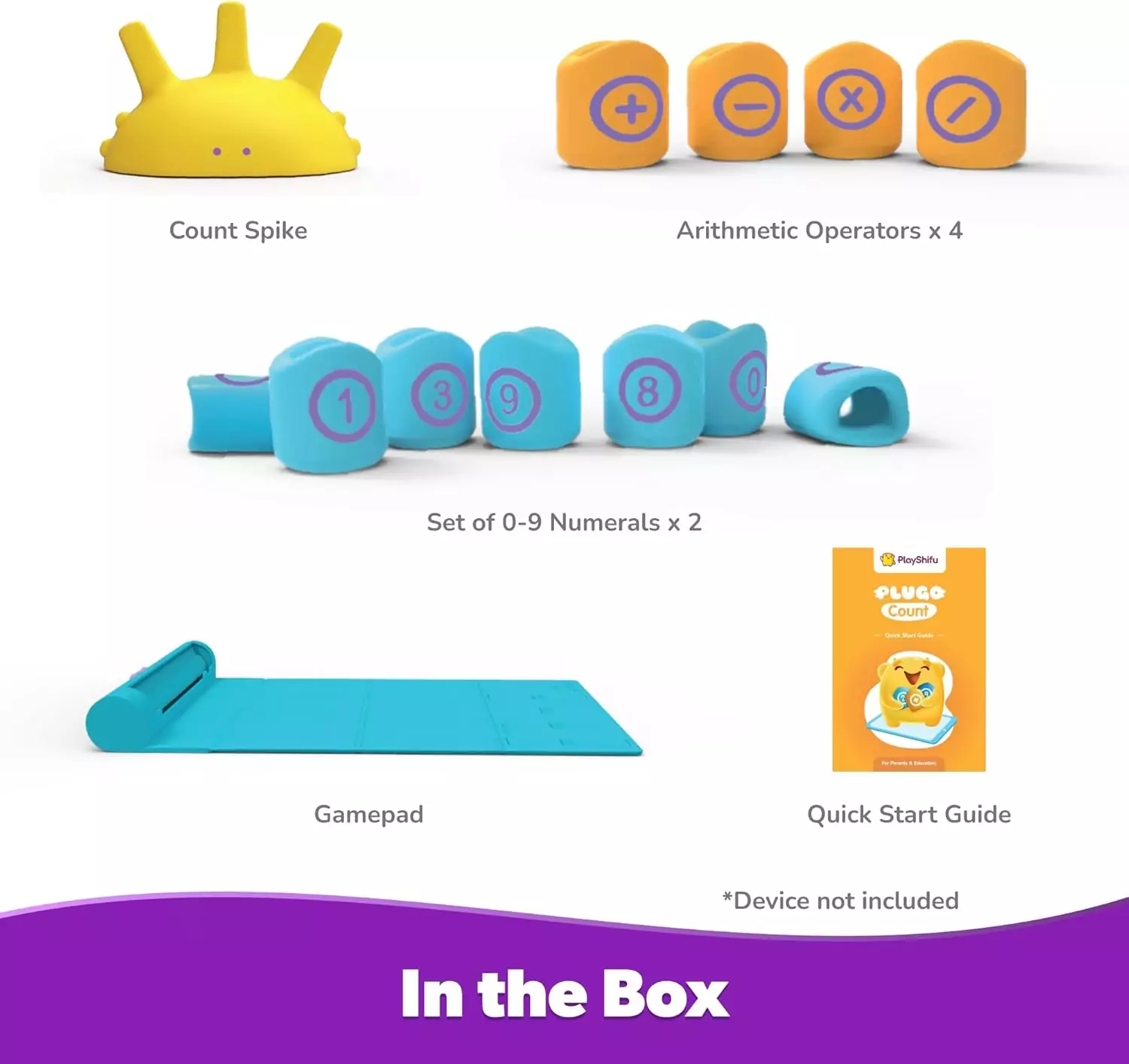 Interactive math toy for kids 4-8 by PlayShifu Plugo Count, enhancing math skills through engaging play and educational fun.