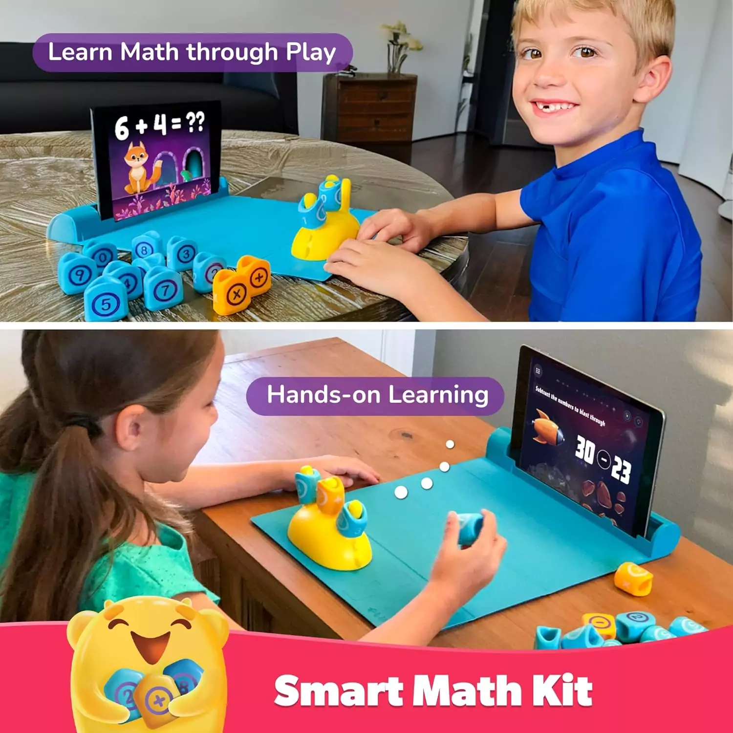 Interactive STEM Toy for Children: PlayShifu Plugo Pack combines engaging math, vocabulary, and magnetic block activities for educational play.