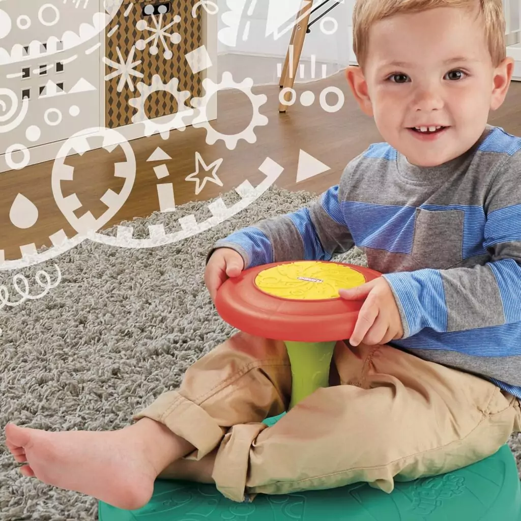 Playskool Sit 'n Spin: Enhance toddler motor skills through interactive spinning play, offering joyful and engaging playtime for young children.
