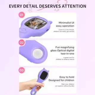 Compact Handheld Microscope for Kids - Perfect Educational Science Kit for Fun Exploration and Interactive Learning