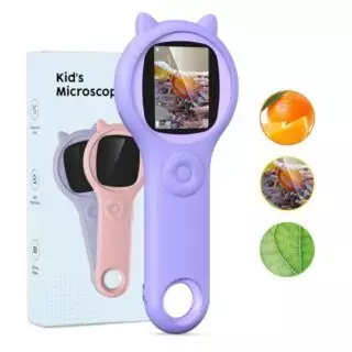 Compact Handheld Microscope for Kids: Ultimate Educational Science Tool for Interactive and Fun Learning Experiences. Ideal for Young Explorers.