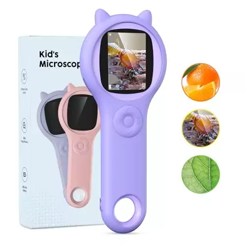 Compact Handheld Microscope for Kids: Ultimate Educational Science Tool for Interactive and Fun Learning Experiences. Ideal for Young Explorers.