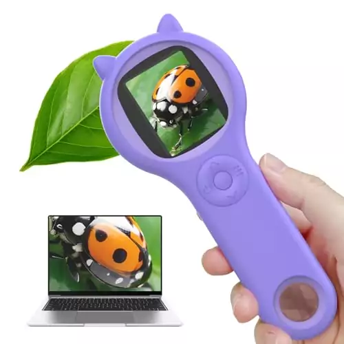 Compact Handheld Microscope for Kids: Engage young minds in an educational journey with this interactive science learning kit. Ideal for budding scientists.