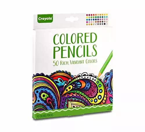 Explore diverse creativity with 50 Crayola Colored Pencils, perfect for adult coloring and enhancing art education with vibrant, long-lasting hues.