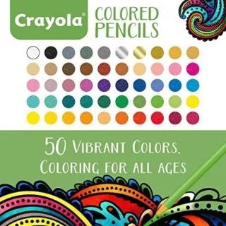 Crayola 50ct Colored Pencils: Perfect for Adult Coloring Books, Featuring Vibrant Hues for Creative Expression and Enhancing Arts Education.