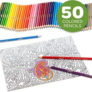 Enhance your artistic projects with Crayola Colored Pencils 50ct, designed for adult coloring and arts education, delivering vibrant and precise results.