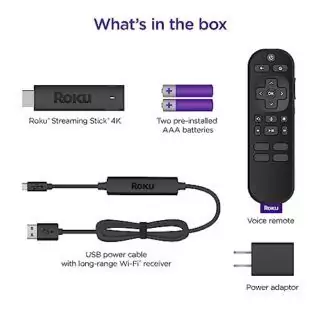 Portable Roku Streaming Stick 4K: Enhancing Audio-Visual Learning with Voice-Controlled Remote, Ideal for Modern Educational Environments
