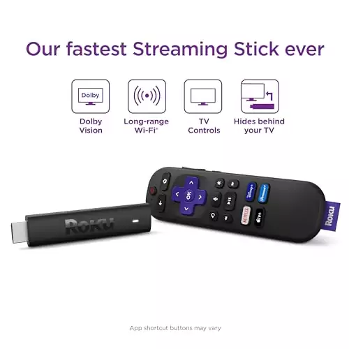 Roku Streaming Stick 4K offers educators a portable HDR streaming solution, featuring a user-friendly voice remote for easy navigation and content access.