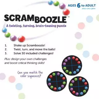 Scramboozle Puzzle Ball: Challenging 3D Brain Teaser for Families and Students, Boosts Critical Thinking and Enhances Problem-Solving Skills