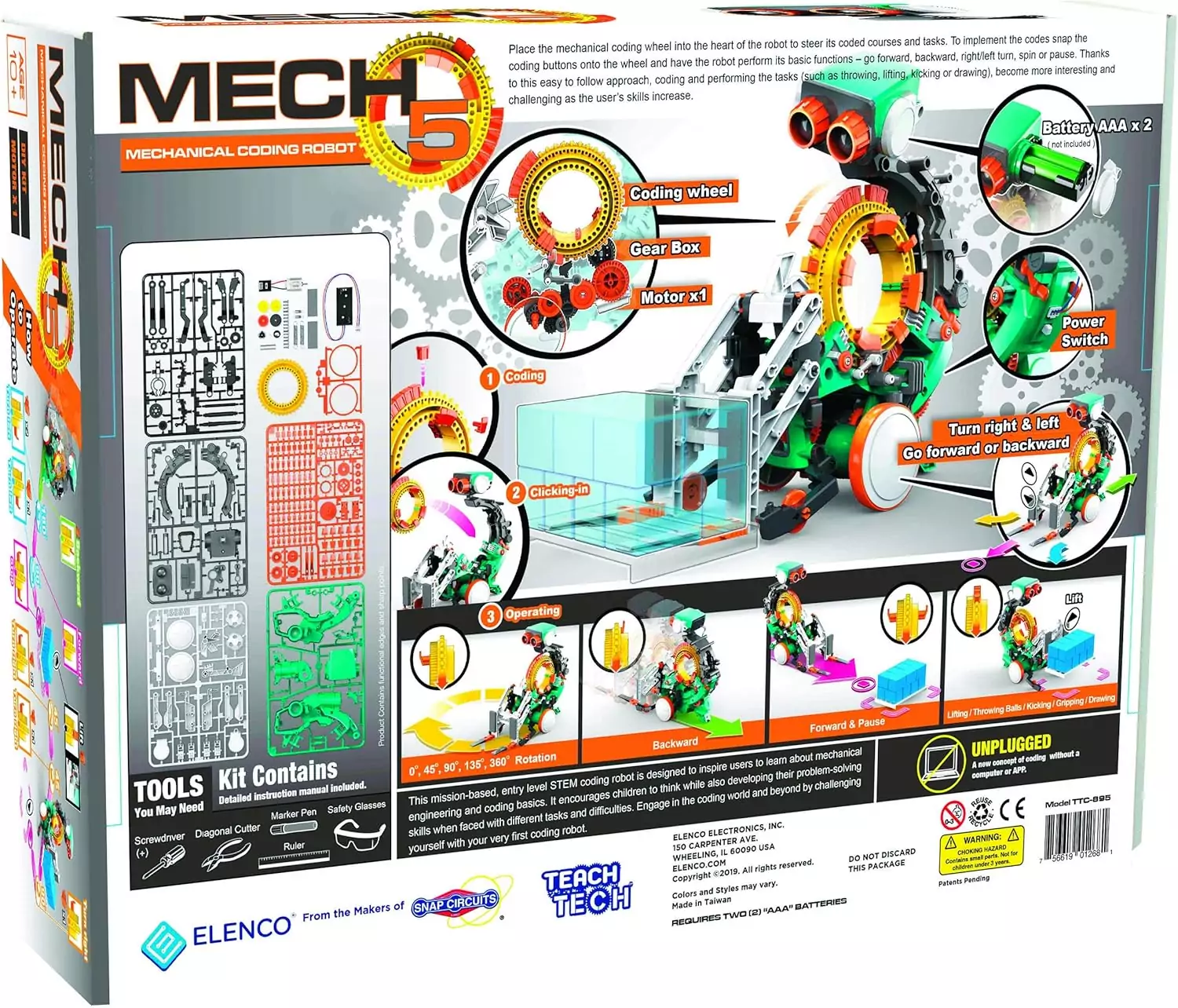 Snap Circuits Tech Mech 5 is a kids coding robot designed for interactive STEM learning, enhancing problem-solving and engineering skills.