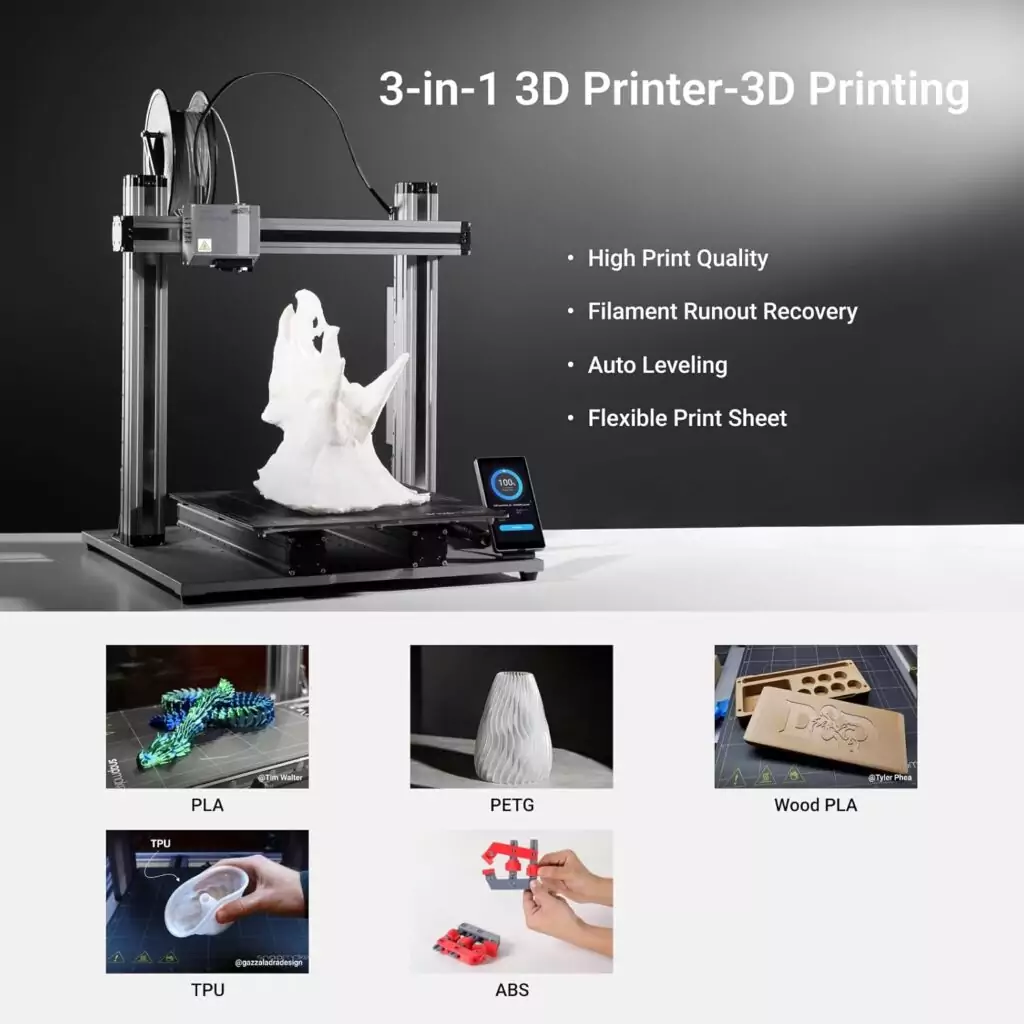 Snapmaker 2.0 A350T All-in-One Kit: Versatile 3D Printer, Laser Engraver, and CNC Machine for Educational and Creative Projects. Perfect for Innovators.