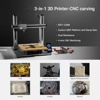 Versatile Snapmaker 2.0 A350T 3D Printer Kit: All-in-One Solution with Laser Engraving and CNC for Innovative Classroom and Educational Use.