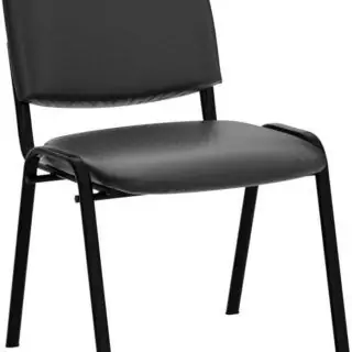 Set of 10 Stackable PU Leather Guest Chairs ideal for office and classroom meetings, offering comfort and space efficiency. Perfect for professional environments.