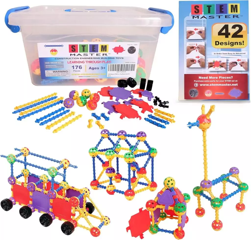 Enhance creativity with this 176-piece STEM building blocks set for kids aged 4-8, perfect as an Easter gift to inspire young minds during playtime.