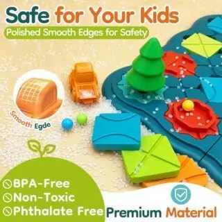 STEM Logic Road Builder Puzzle – Brain Teasers for Kids; Enhance Problem-Solving and Critical Thinking with Creative Fun Learning Toys.
