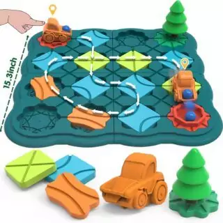 STEM Logic Road Builder Puzzles for Kids 4-7: Engage young minds with fun brain teasers, creativity, and problem-solving skills through educational play.