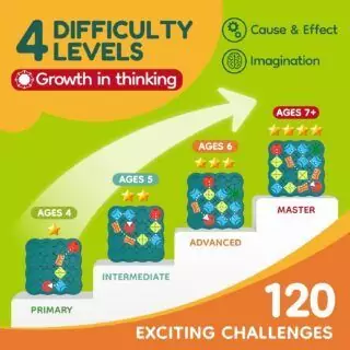 STEM Educational Toys: Logic Puzzle Road Builder for Ages 4-7 - Engaging Brain Teasers and Interactive Learning to Enhance Kids' Cognitive Skills