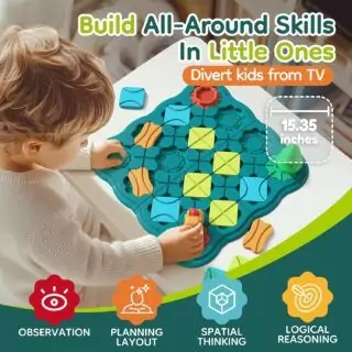 STEM Educational Toys: Logic Road Builder Puzzles for Kids Ages 4-7 – Engaging Brain Teasers to Enhance Problem-Solving Skills in Children’s Playroom.