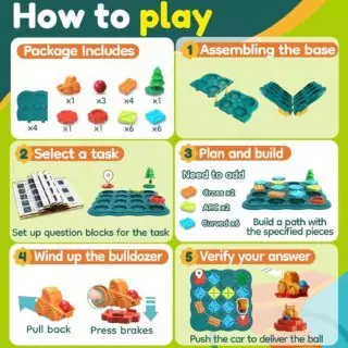 Logic Road Builder Puzzles: Engage Kids with STEM Educational Toys for Creative Play and Problem-Solving Skills Development