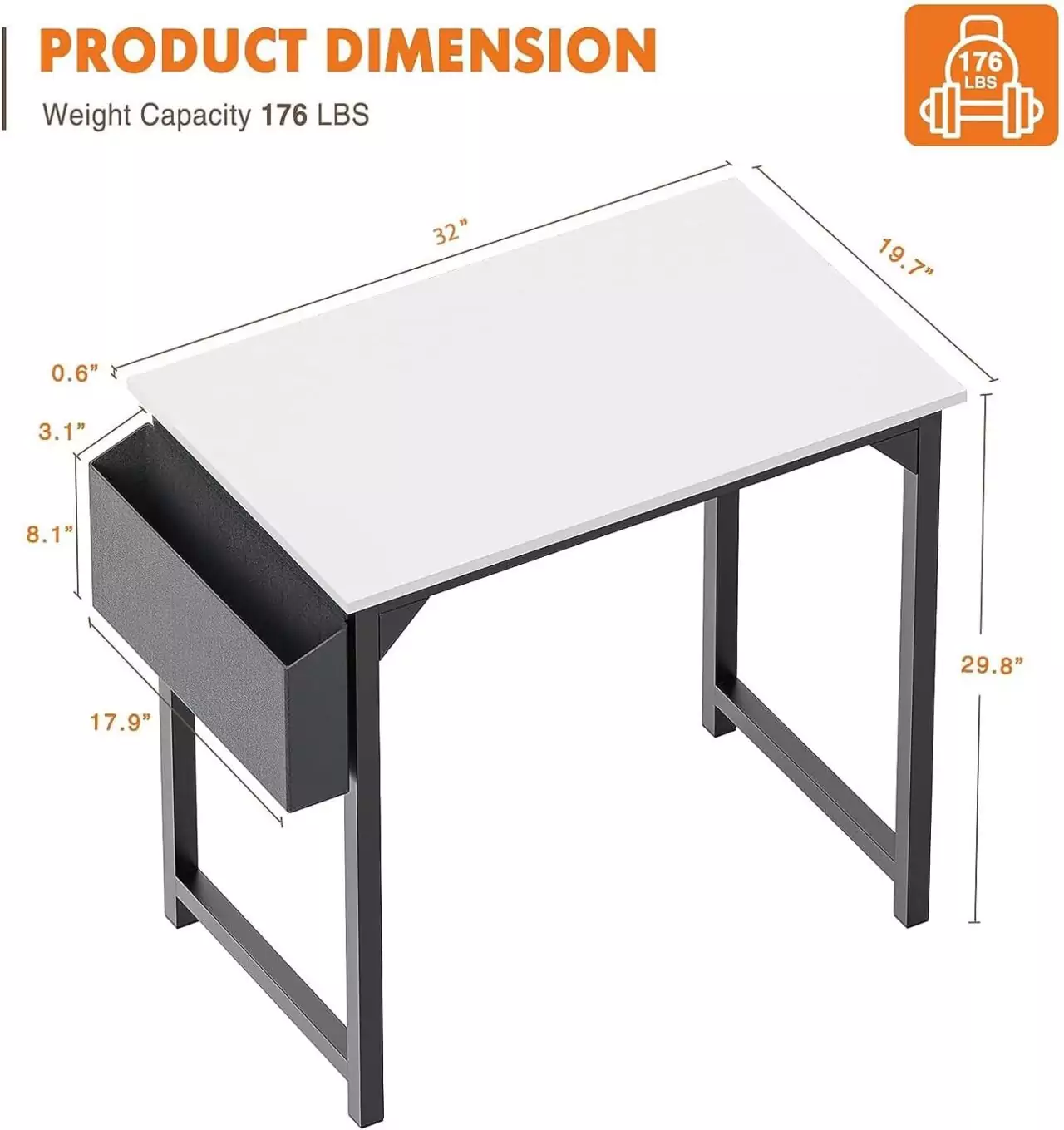 Compact 32-Inch Desk suitable for children and educators, perfect for enhancing productivity in both classroom and office environments.