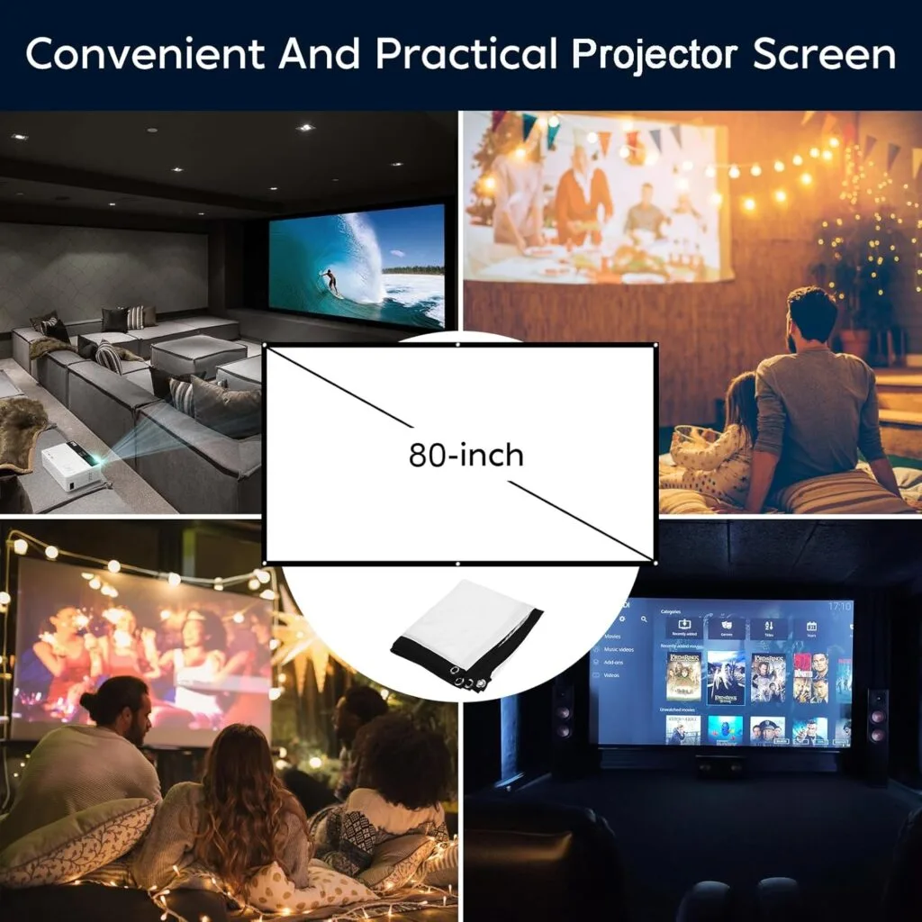 Portable 1080p Full HD Bluetooth Mini Projector - Ideal for Educators with Superior Screen Quality. Easy setup for immersive teaching experiences.