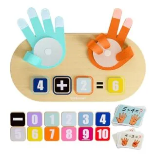 Engage toddlers in homeschool learning with vibrant finger counting math toys designed to enhance numerical skills and cognitive development.