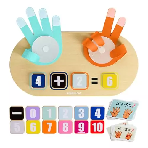 Engage toddlers in homeschool learning with vibrant finger counting math toys designed to enhance numerical skills and cognitive development.