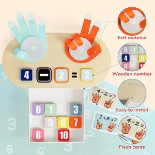 Enhance early education with toddler math toys designed for fun finger counting, engaging young learners in foundational math skills through play.