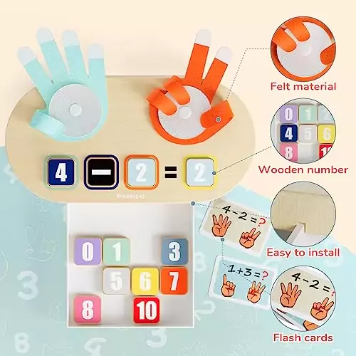 Enhance early education with toddler math toys designed for fun finger counting, engaging young learners in foundational math skills through play.