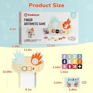 Vibrant Math Learning Toys for Toddlers - Enhance Early Education with a Finger Counting Tool for Engaging and Fun Homeschool Activities