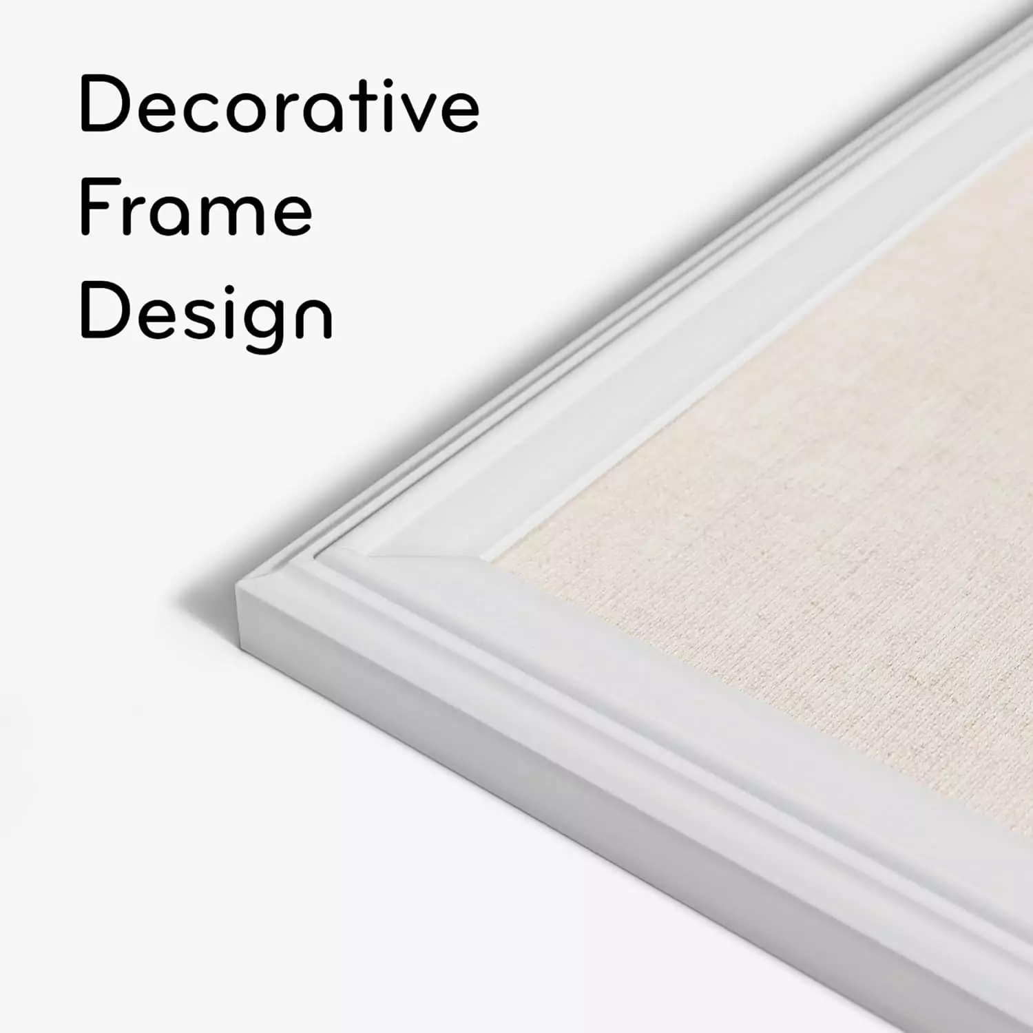 Farmhouse Linen Message Board with Rustic White Frame ideal for Teachers