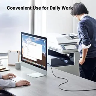 Ugreen 5ft High Speed USB A to B Printer Cable for HP, Canon, Brother, Epson, perfect for educators seeking reliable connectivity solutions.