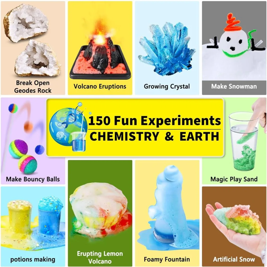 Unglinga Science Kits: 150 Chemistry Experiments, Ideal STEM Gifts for Kids and Educators, Promoting Hands-On Learning and Educational Fun