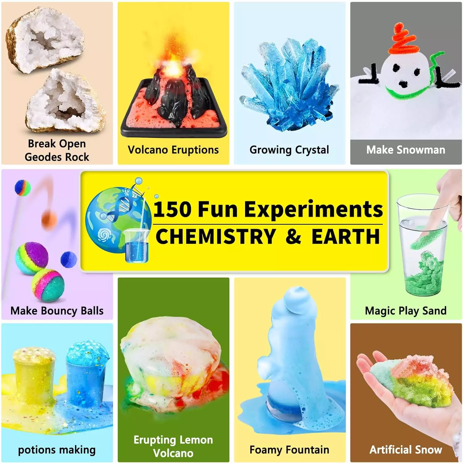 Unglinga Science Kits: 150 Chemistry Experiments, Ideal STEM Gifts for Kids and Educators, Promoting Hands-On Learning and Educational Fun