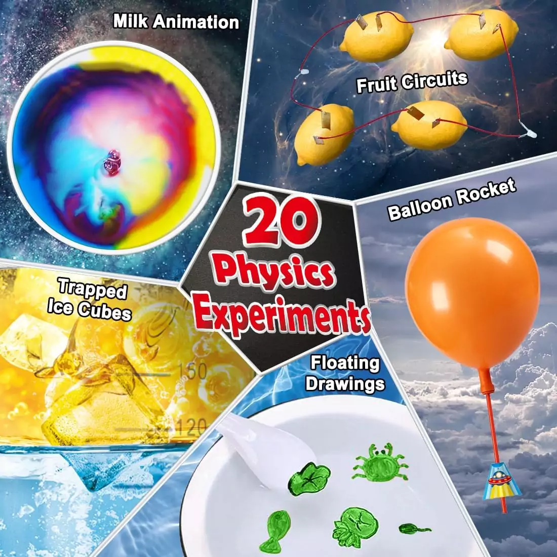 Unglinga 70 Lab Experiment Kits for Kids: Interactive Science Toys and Educational Gifts for Teachers Featuring a Vibrant Design