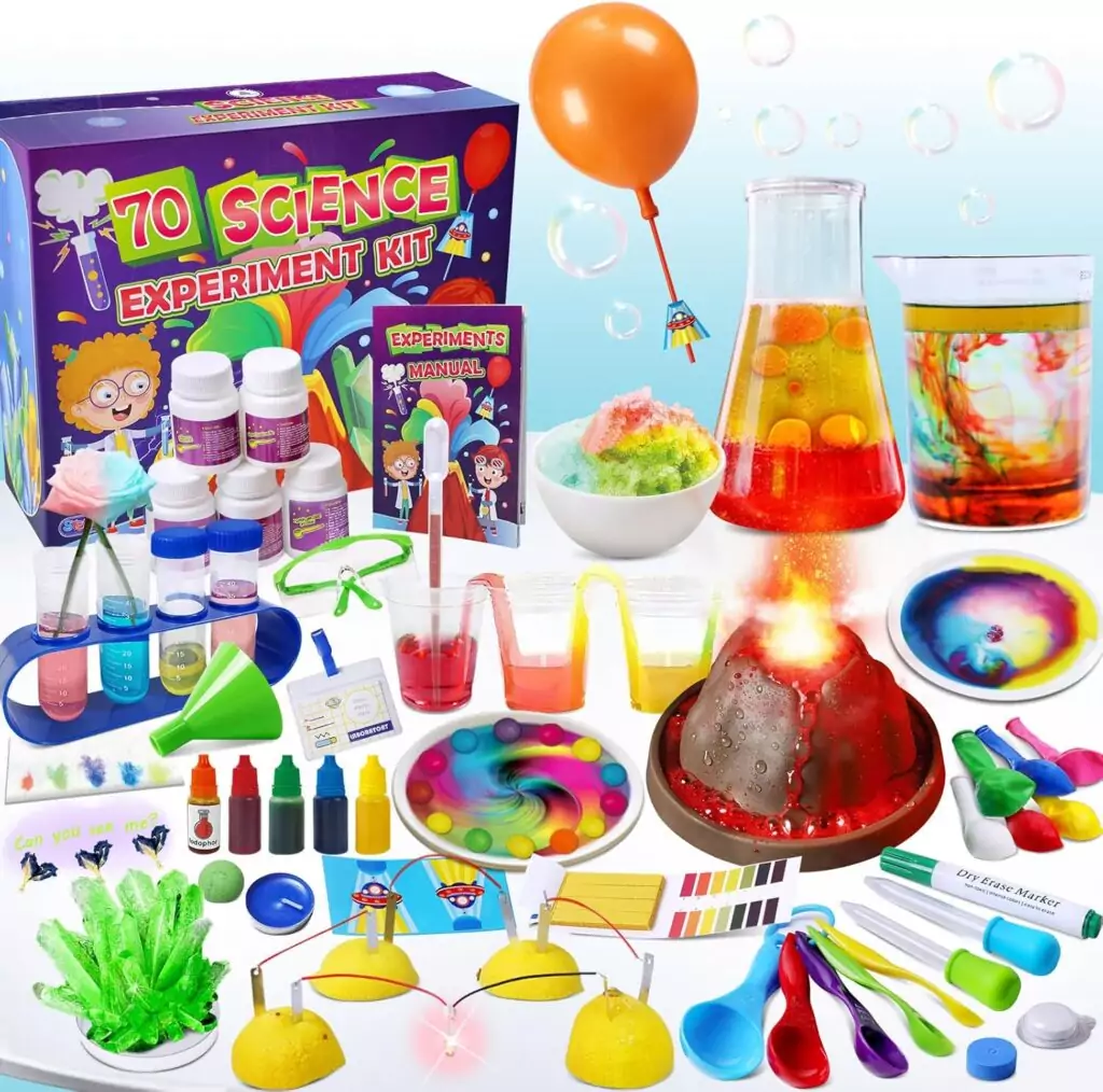 Educational Science Experiment Kit for Kids - 70-Piece Toy Set Designed for Engaging and Interactive Hands-On Learning Experiences