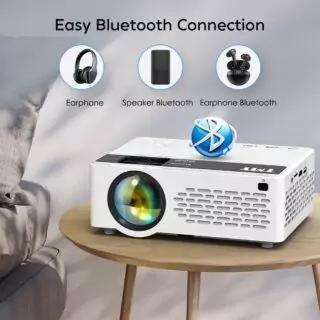 1080p Full HD Bluetooth Portable Mini Projector for Teachers: Enhance classroom presentations with high-definition visuals and wireless connectivity.