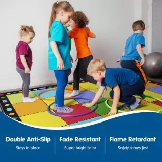 Colorful 7.5x13ft Classroom Rug for Engaging Learning Spaces with Unique Design Enhancing Student Interaction and Comfort