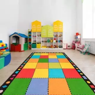 Colorful Classroom Area Rug for Interactive Learning (7.5x13ft) - Enhance Engagement and Comfort in Educational Spaces with Durable, Vibrant Design