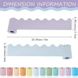 Vibrant Macaron-Themed Bulletin Board Borders: Perfect for Classroom Decor, 12 Rolls of Unique Designs to Brighten Any Learning Space