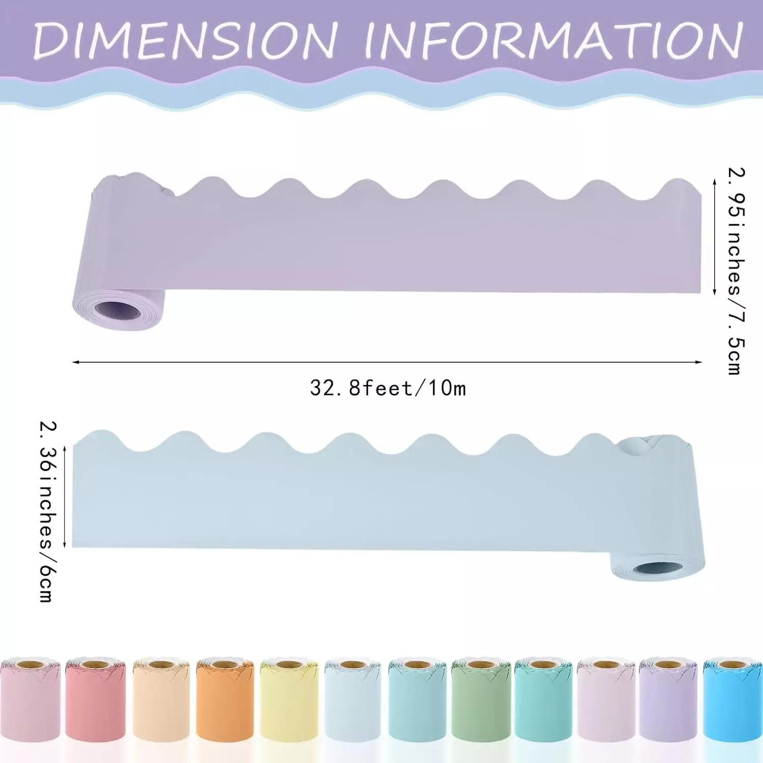 Vibrant Macaron-Themed Bulletin Board Borders: Perfect for Classroom Decor, 12 Rolls of Unique Designs to Brighten Any Learning Space