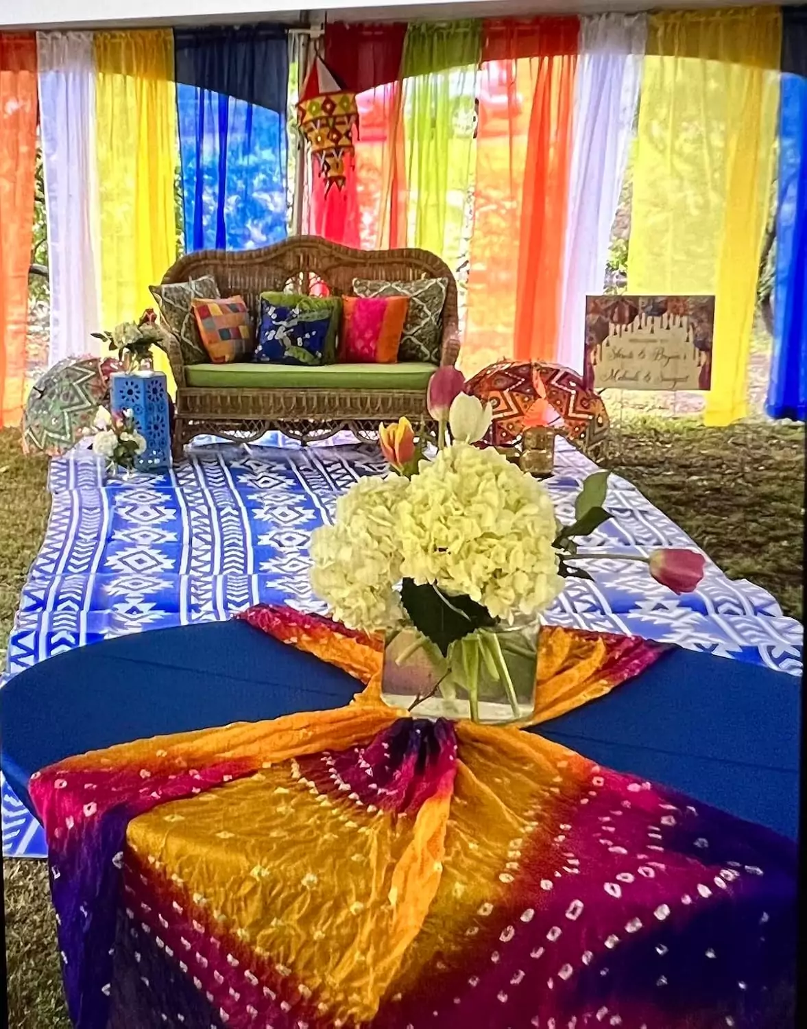 Colorful sheer curtains for classrooms, playrooms, and nurseries, featuring a vibrant rainbow design to enhance the space with playful charm.