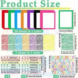 Colorful Self-Adhesive Science Fair Display Boards - 43 Pack: Ideal for Educational Presentations with Easy Setup and Enhanced Visuals