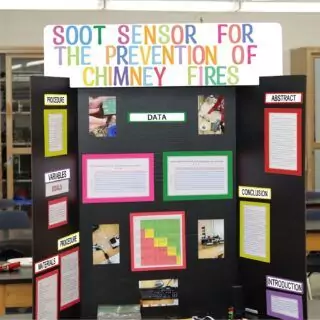 Colorful self-adhesive presentation boards ideal for science fair education displays, available in a 43-pack for creating vibrant and engaging projects.